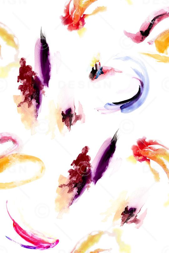 抽象水彩印花华亿平台图片