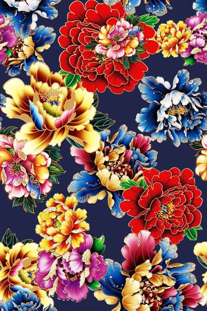 花卉印花华亿平台图片