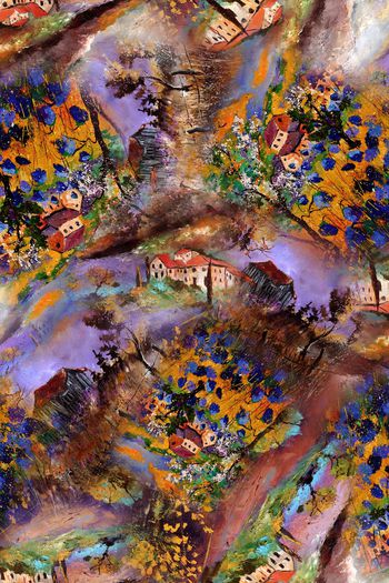 牡丹印花华亿平台图片