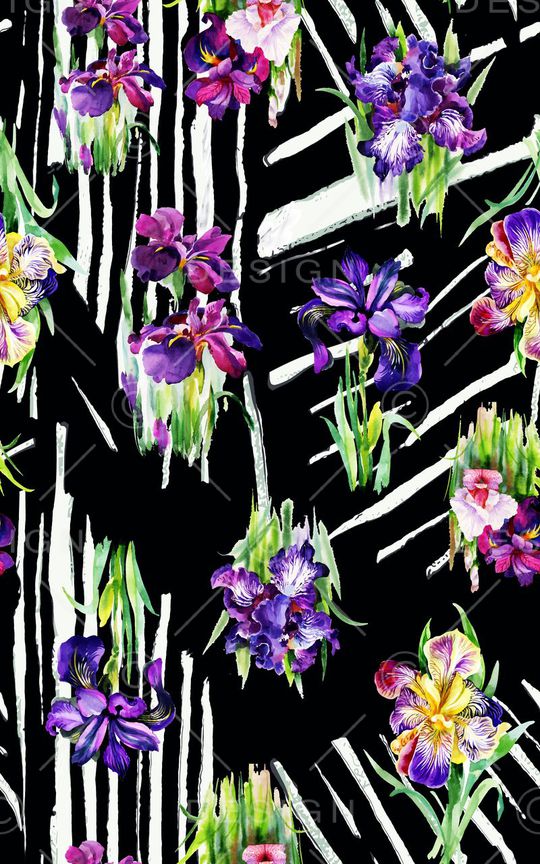 花卉印花华亿平台图片