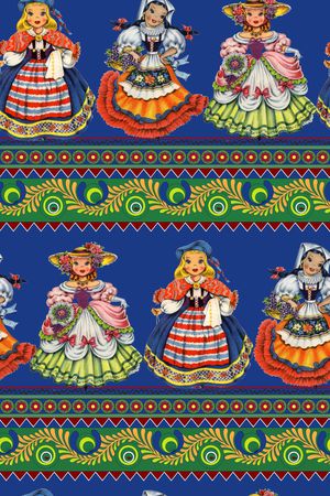 卡通娃娃印花华亿平台图片