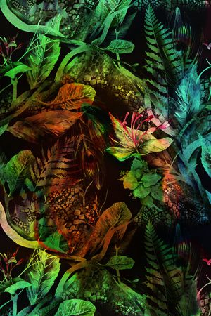 棕榈叶印花华亿平台图片