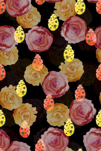 大花朵印花华亿平台图片