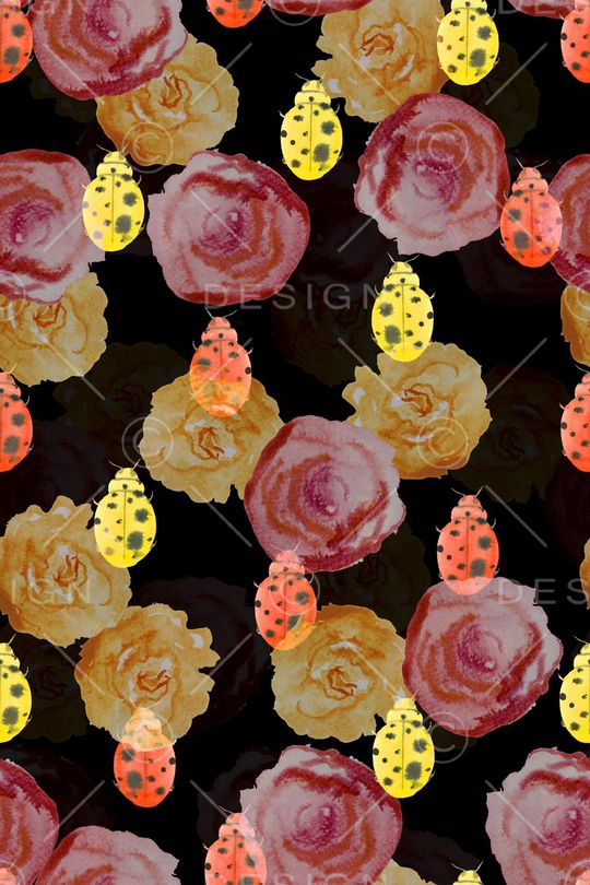 大花朵印花华亿平台图片