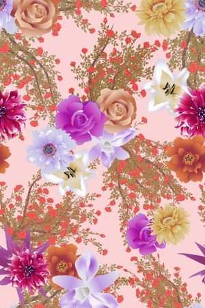 花朵印花华亿平台图片