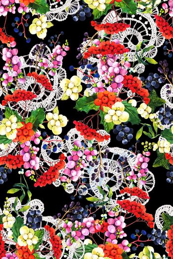 714811-蕾丝底纹果果黑