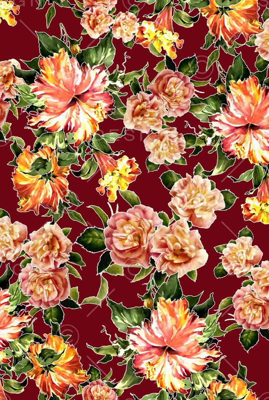 手绘印花华亿平台图片