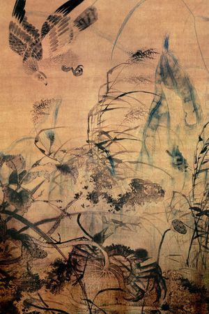 中国风、水墨画印花华亿平台图片