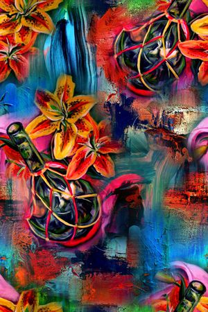 抽象印花华亿平台图片