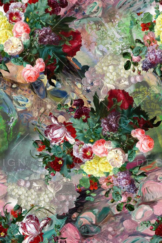 花卉印花华亿平台图片