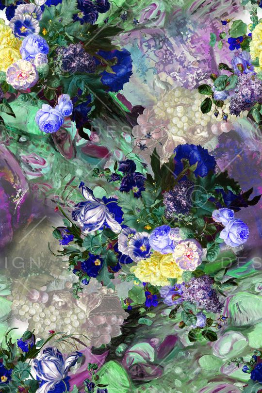 花卉印花华亿平台图片