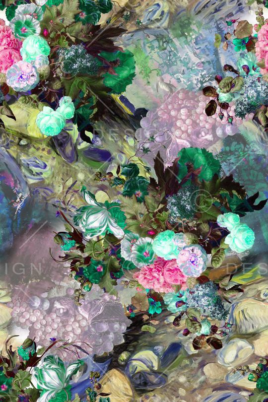 花卉印花华亿平台图片