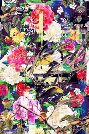 花卉印花华亿平台图片