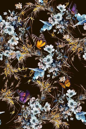 花卉印花华亿平台图片