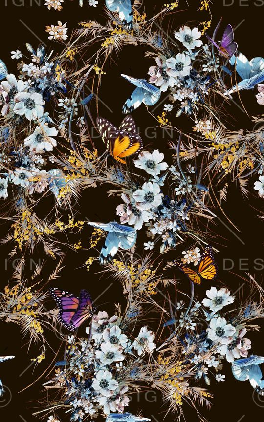 花卉印花华亿平台图片