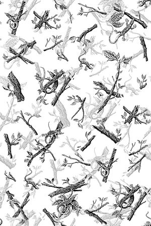 树枝印花华亿平台图片