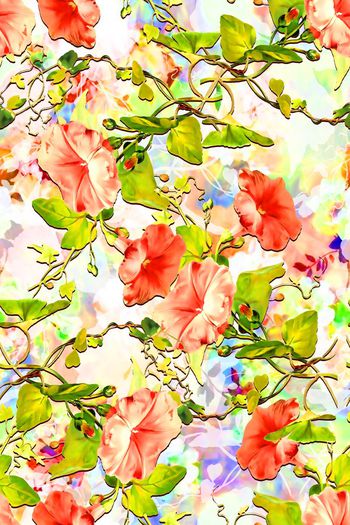 女装花卉印花华亿平台图片