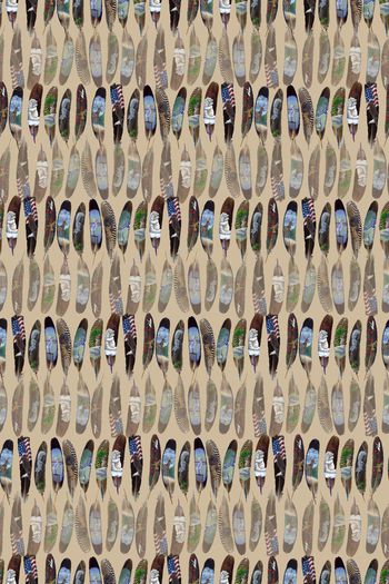 715024-羽毛上的动物图案