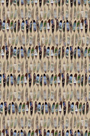 部落羽毛印花华亿平台图片