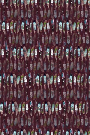 部落羽毛印花华亿平台图片