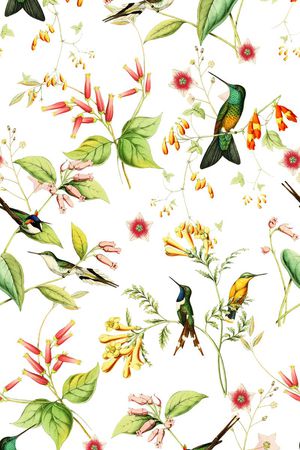 水彩花卉印花华亿平台图片