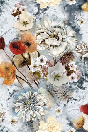 花卉印花华亿平台图片