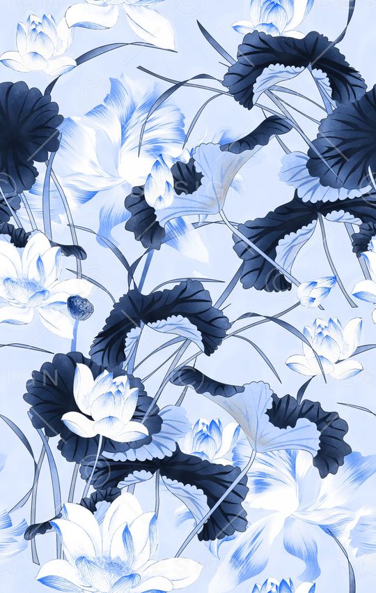 手绘花卉印花华亿平台图片