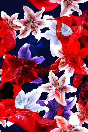 花卉印花华亿平台图片