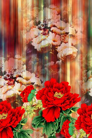 A.I.F时尚香云纱华亿平台印花华亿平台图片