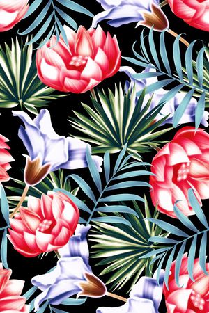 天堂鸟花印花华亿平台图片