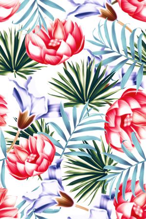 天堂鸟花印花华亿平台图片