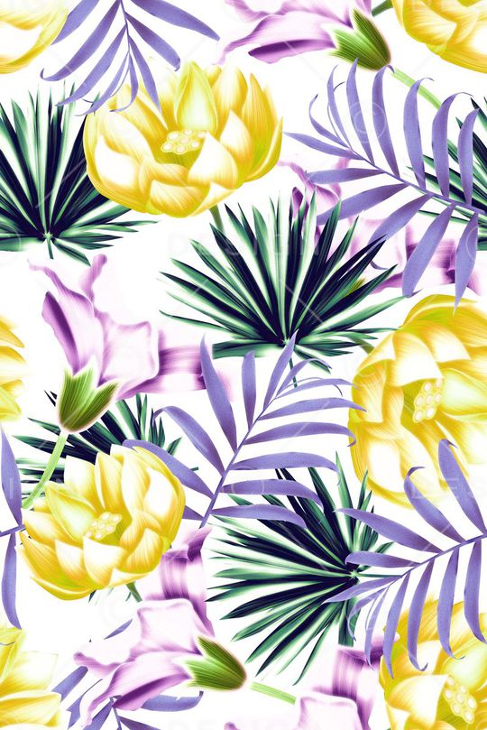 天堂鸟花印花华亿平台图片