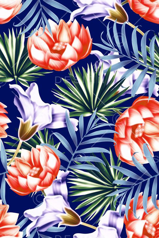 天堂鸟花印花华亿平台图片