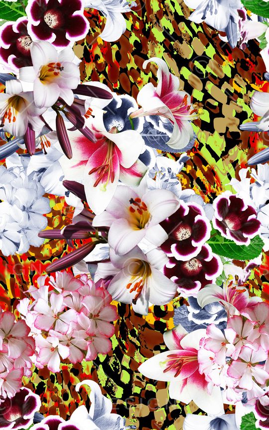 花朵印花华亿平台图片