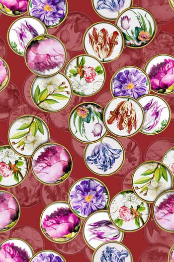 715302-2016-9-29水彩花卉圆圈几何