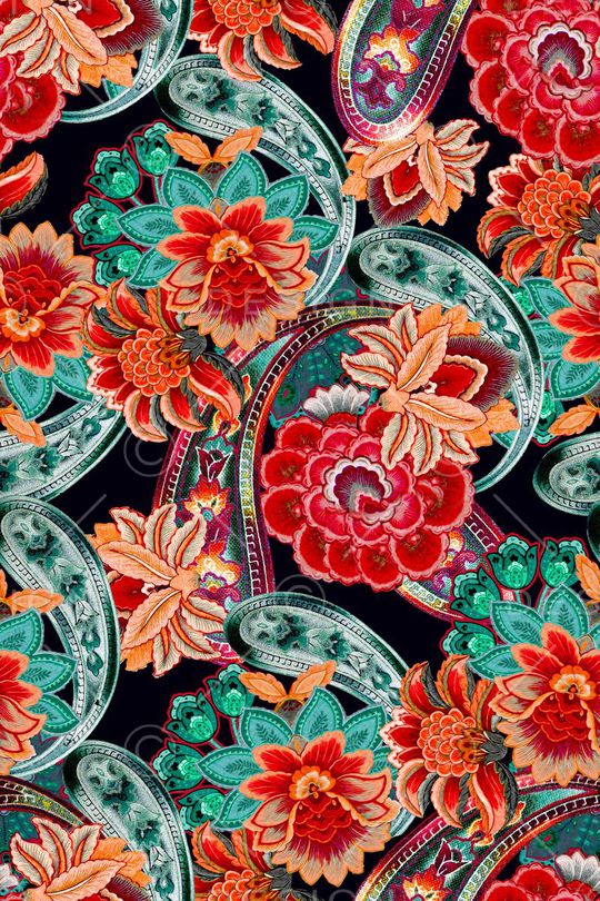 花卉印花华亿平台图片