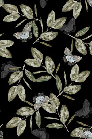 树叶印花华亿平台图片