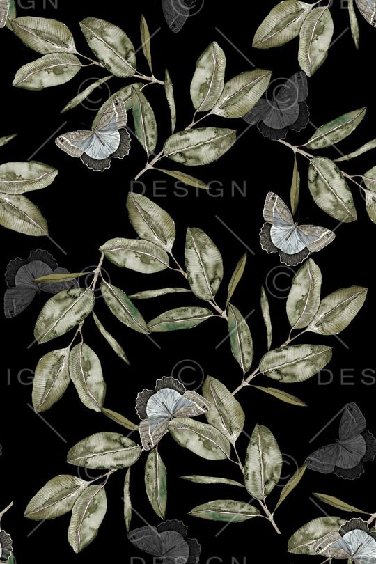 树叶印花华亿平台图片