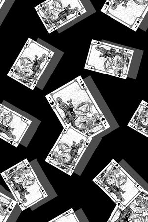 扑克牌印花华亿平台图片