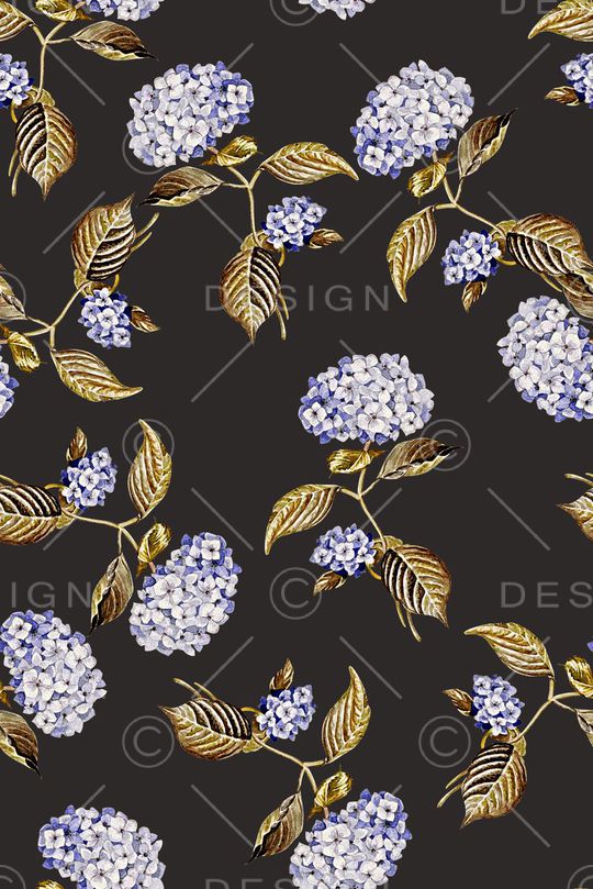 抽象手绘水彩画花卉数码印花印花华亿平台图片