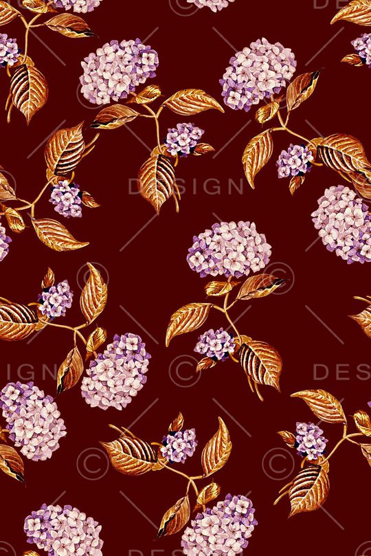 抽象手绘水彩画花卉数码印花印花华亿平台图片