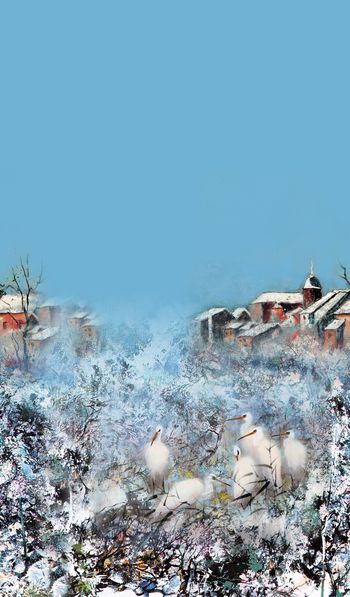 白鹭印花华亿平台图片