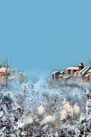 白鹭印花华亿平台图片