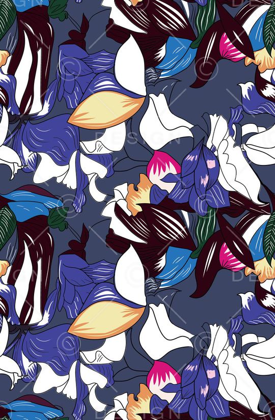 不规则几何印花华亿平台图片