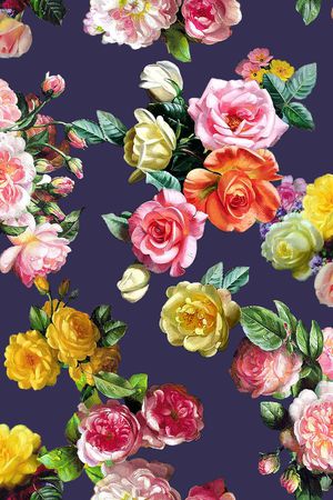 花卉印花华亿平台图片