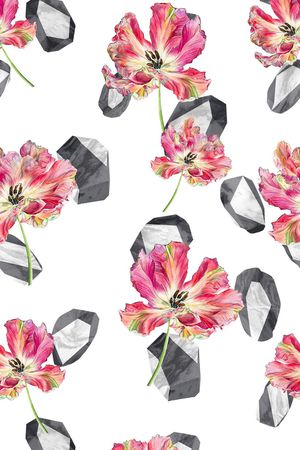 花卉印花华亿平台图片