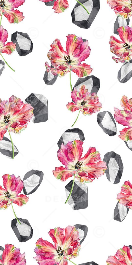 花卉印花华亿平台图片