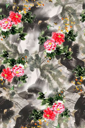 花卉印花华亿平台图片