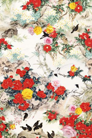 中国风印花华亿平台图片