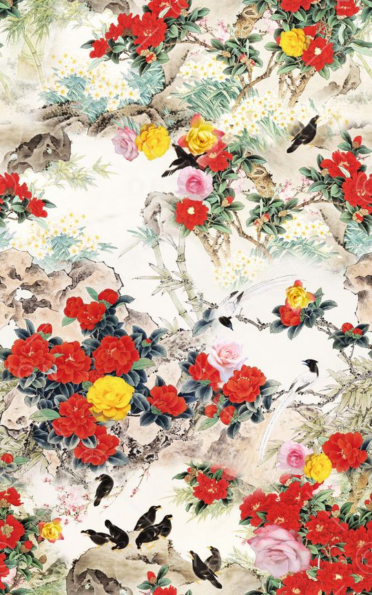 中国风印花华亿平台图片